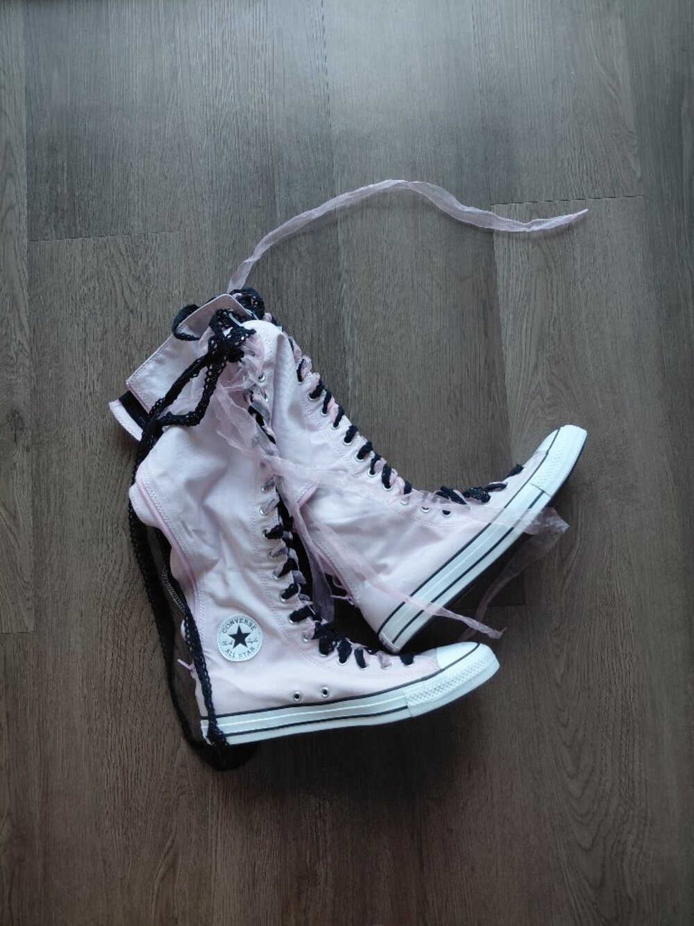Converse Chuck Taylor All Star Knee High Pink Canvas Sneakers Women's 12